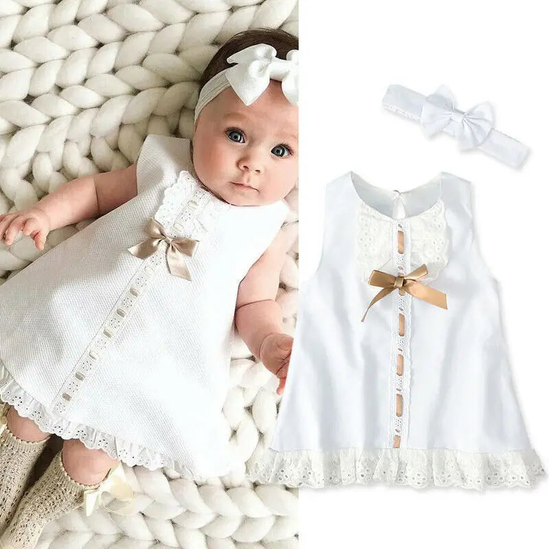 Baby Girl White Princess Lace Dress