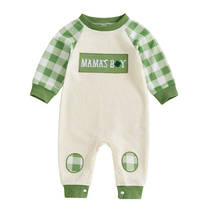 Toddler Boys Shamrock Print Romper