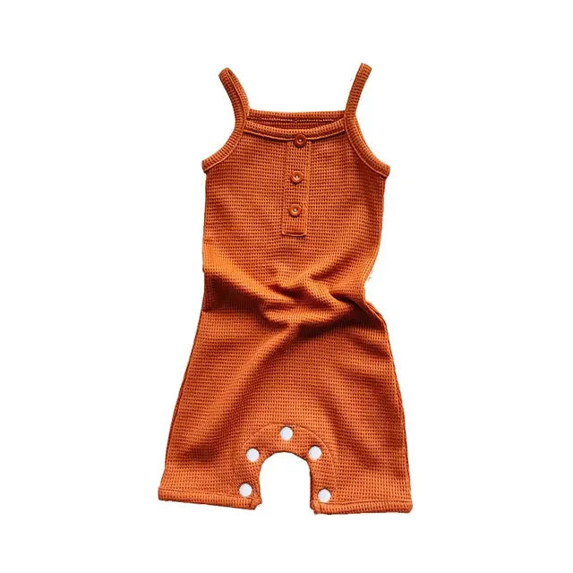 Baby Waffle Summer Cotton Romper