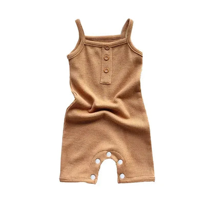 Baby Waffle Summer Cotton Romper