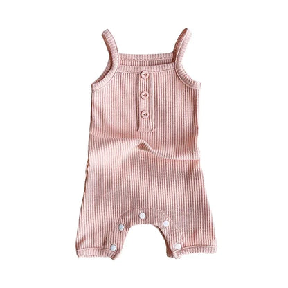 Baby Waffle Summer Cotton Romper