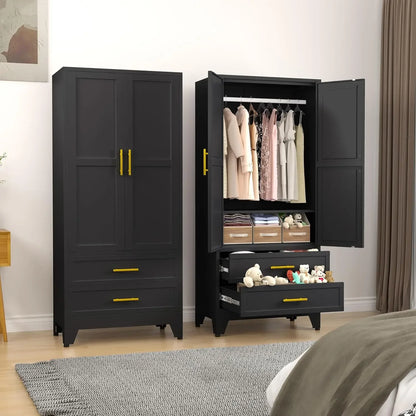 Metal Armoire Wardrobe Closet