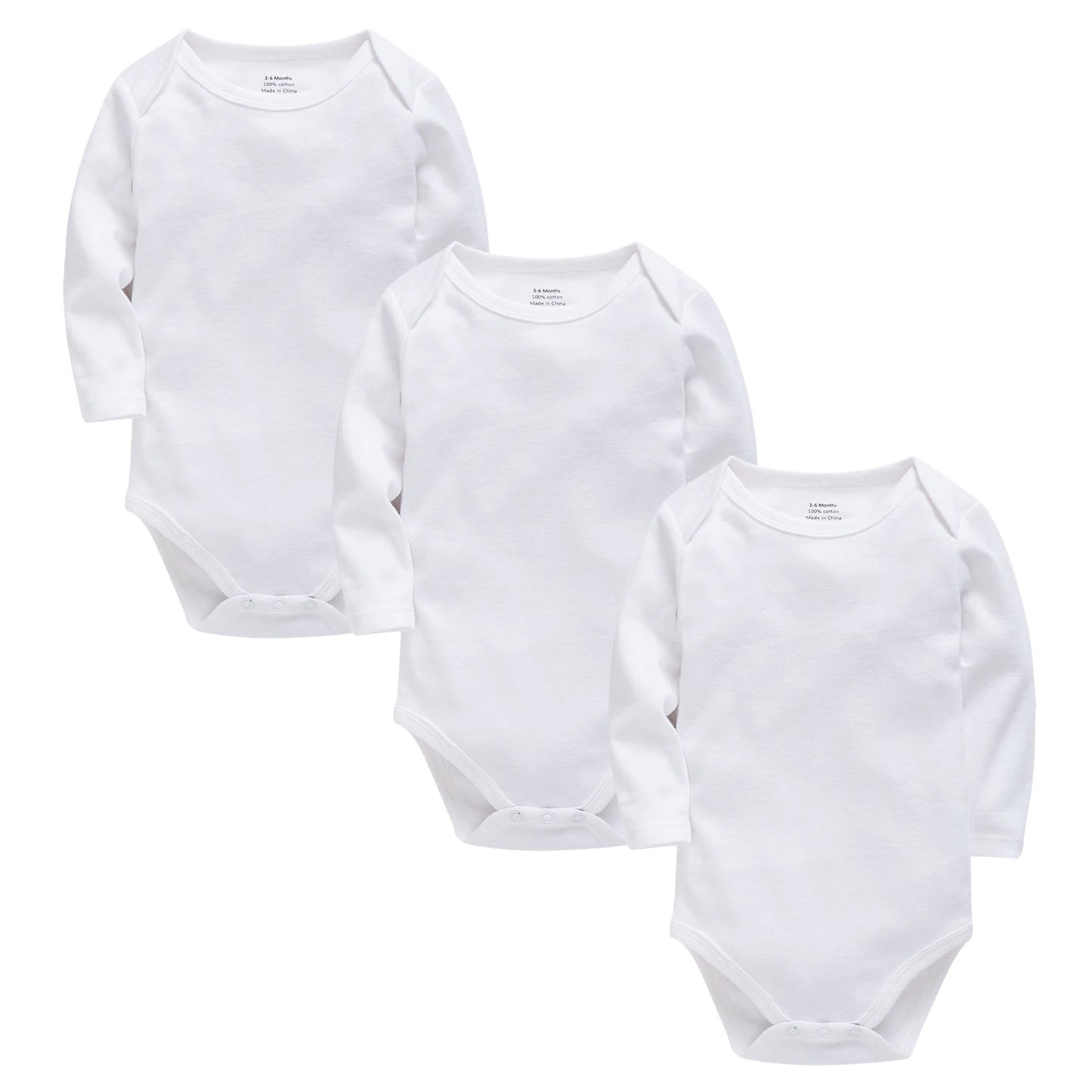 3 Pcs Baby Bodysuits Long Sleeve