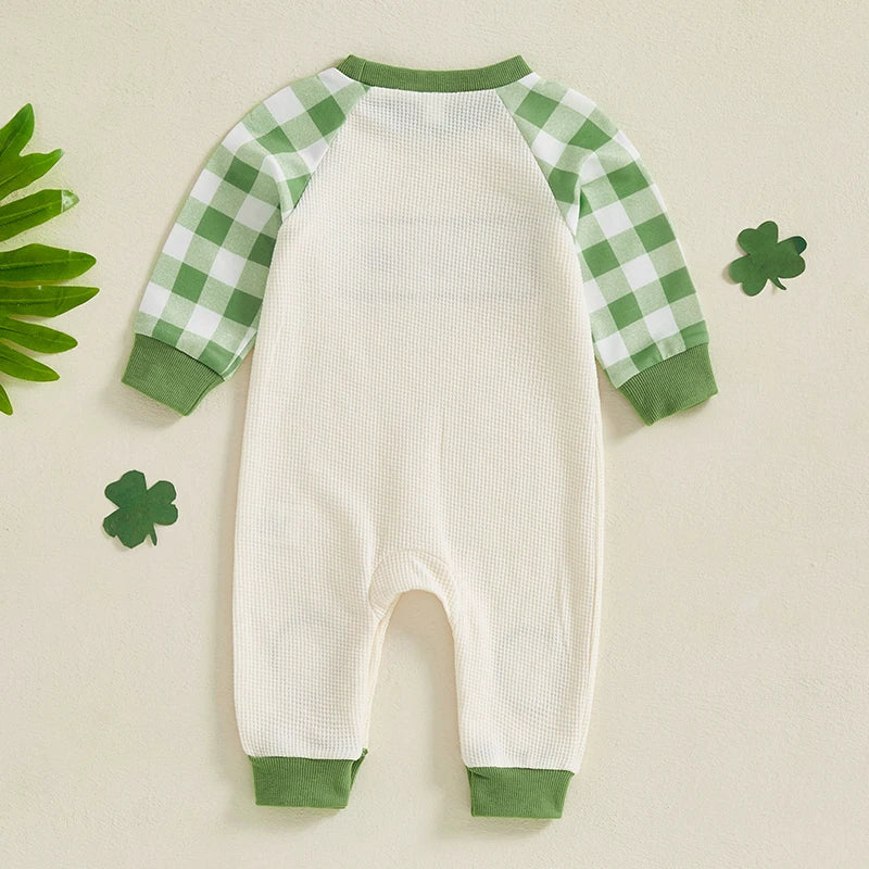 Toddler Boys Shamrock Print Romper