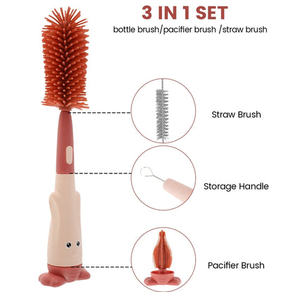 3 In 1 Baby Bottle Brush Set