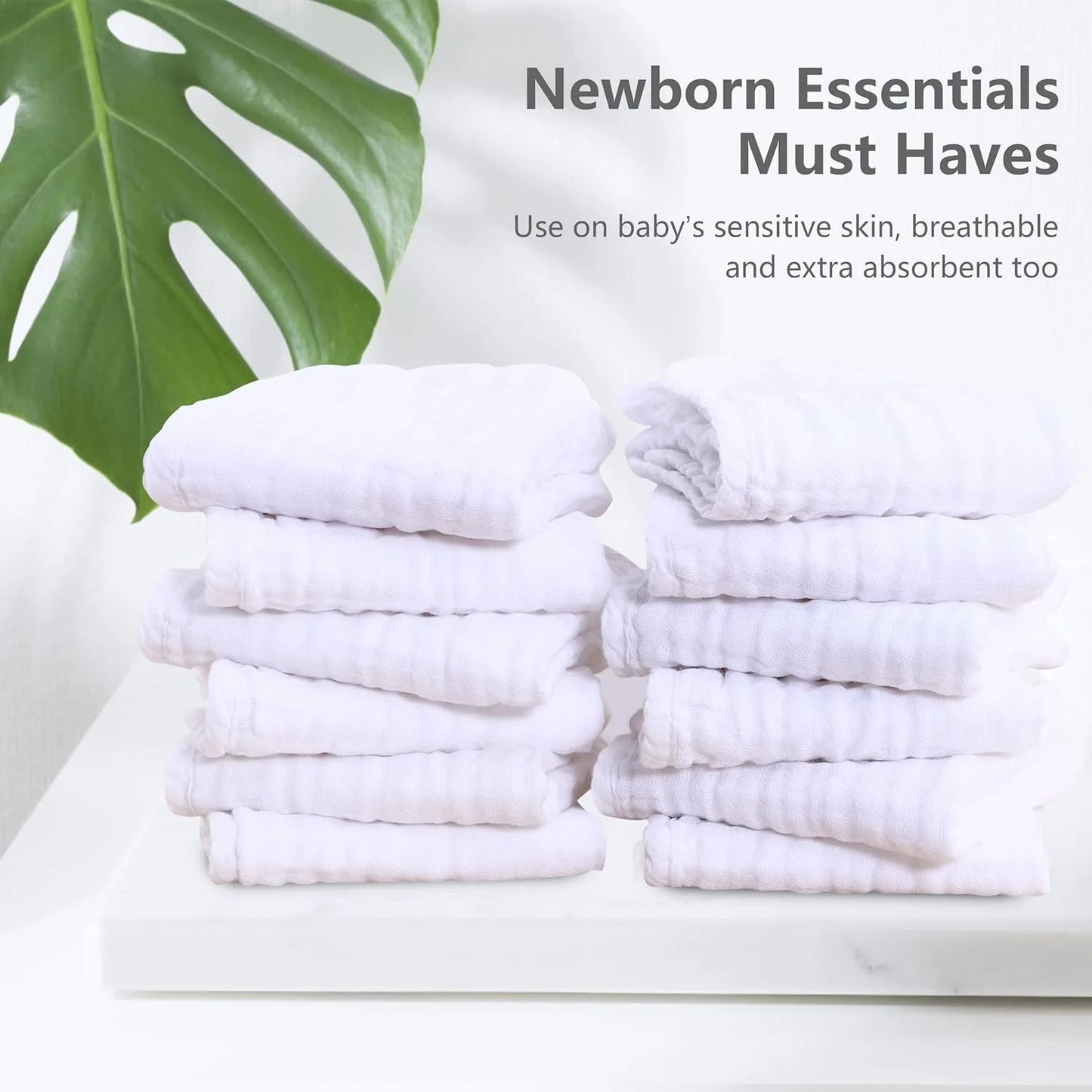 12 pack 100% Cotton Large Baby Towels