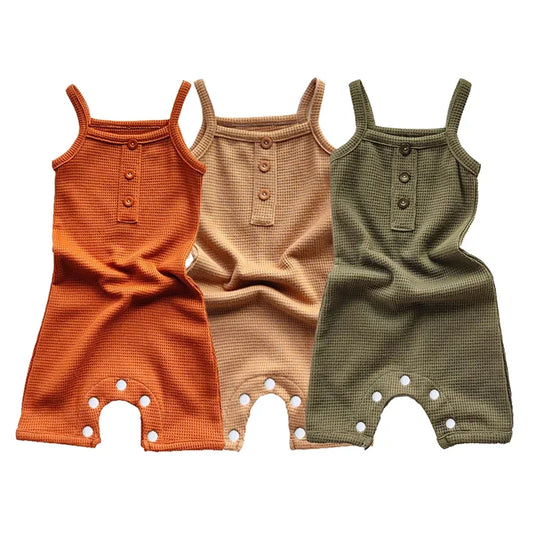 Baby Waffle Summer Cotton Romper