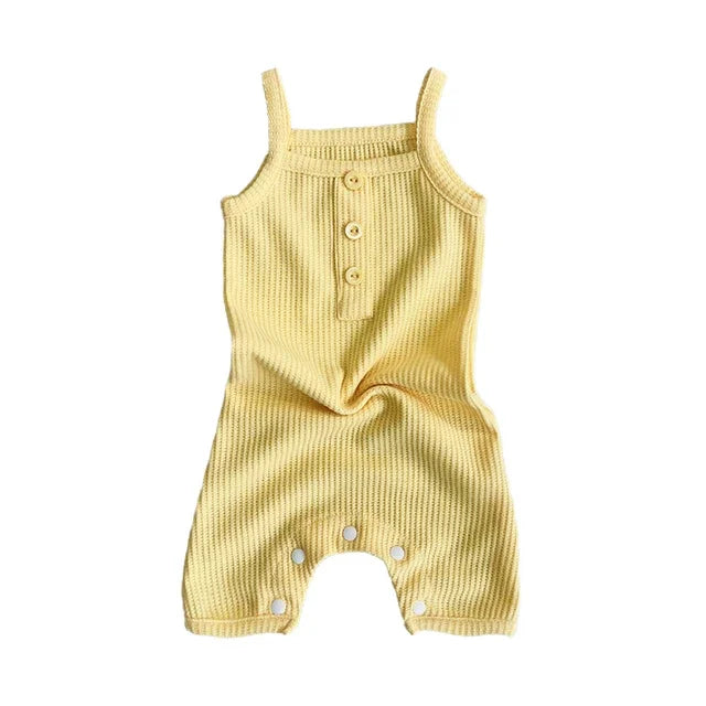 Baby Waffle Summer Cotton Romper